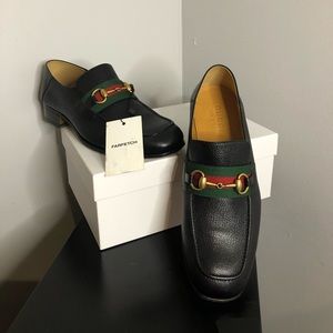 Gucci Men’s Leather Horsebit Loafers.